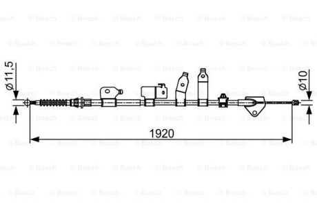 Трос ручного тормоза bosch 1987482438