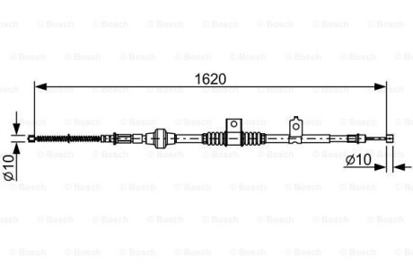 Трос зупиночних гальм bosch 1 987 482 521