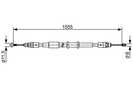 Трос ручного гальма bosch 1 987 482 552