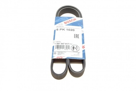 Ремень поликлиновой 6PK1020 bosch 1 987 947 817