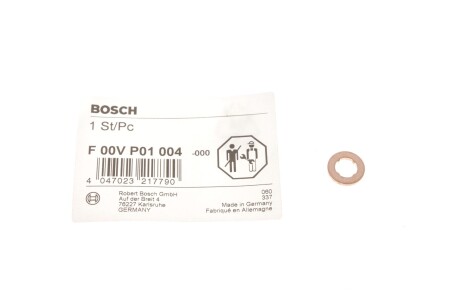 Кільце ущільнювача форсунки CR bosch f 00V P01 004