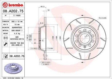 Brembo 08.A202.75