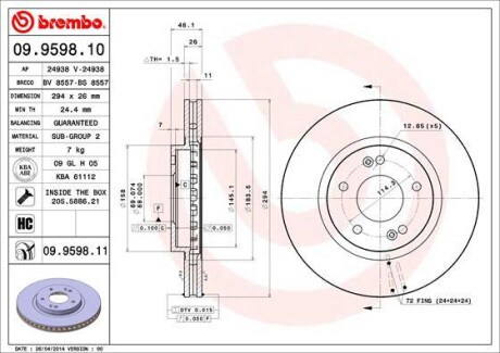 Brembo 09.9598.11