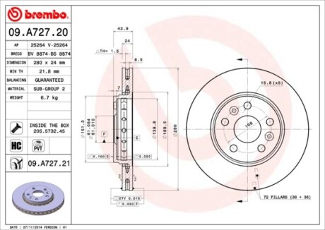 Brembo 09.A727.21