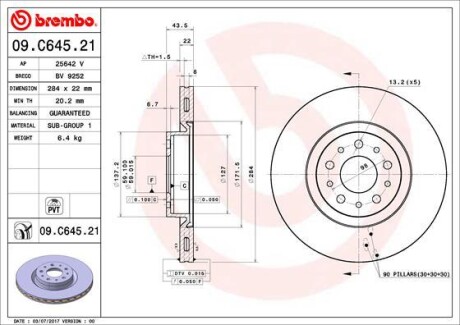 Brembo 09.C645.21