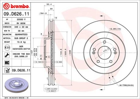 Brembo 09.D626.11