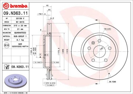 Brembo 09.N363.11