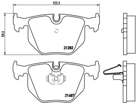 Комплект гальмівних колодок brembo p06 020