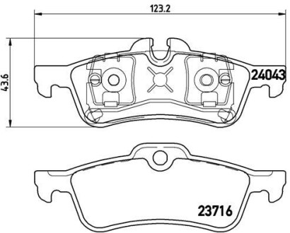 Гальмівні колодки дискові brembo p06 032