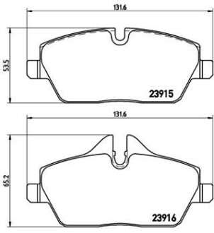 Комплект гальмівних колодок brembo p06 034