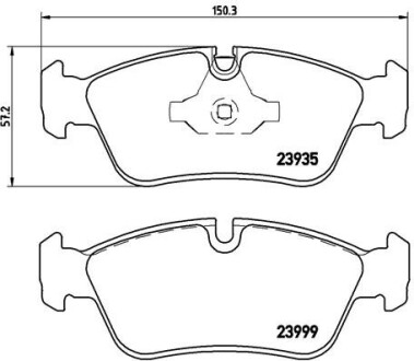 Комплект гальмівних колодок brembo p06 035