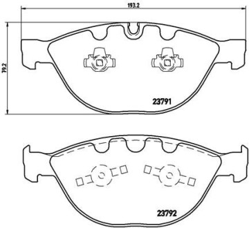 Колодки гальмівні дискові brembo p06047