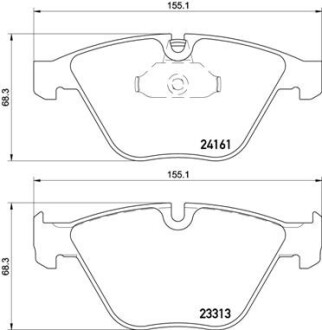 Комплект гальмівних колодок brembo p06 081