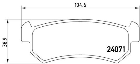 Комплект гальмівних колодок brembo p10 001