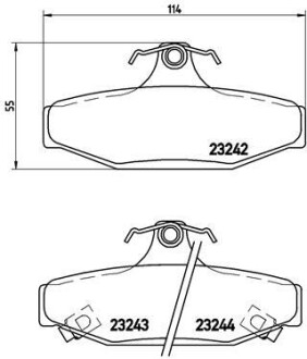 Гальмівні колодки дискові brembo p15 004