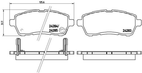 Гальмівні колодки дискові brembo p16 013