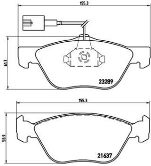 Тормозные колодки дисковые brembo p23 077