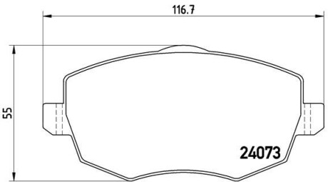 Гальмівні колодки дискові brembo p23 094