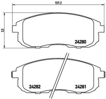 Гальмівні колодки дискові brembo p23 126