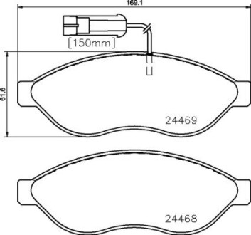 Гальмівні колодки дискові brembo p23 144