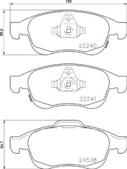 Гальмівні колодки дискові brembo p23165 (фото 1)