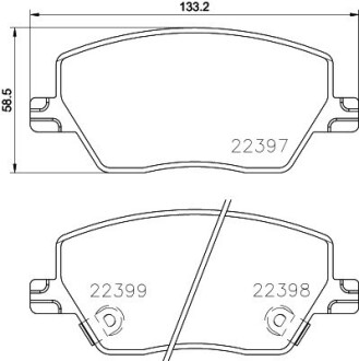 Гальмівні колодки дискові brembo p23 170