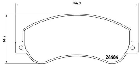 Гальмівні колодки дискові brembo p24 064