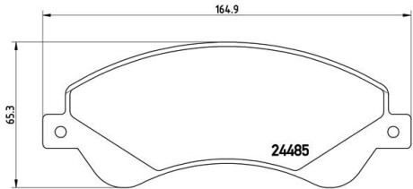 Гальмівні колодки дискові brembo p24 065