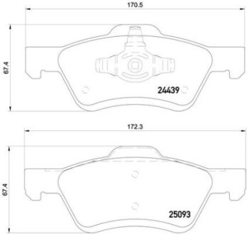 Гальмівні колодки дискові brembo p24 159