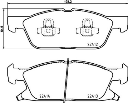 Гальмівні колодки дискові brembo p24 188