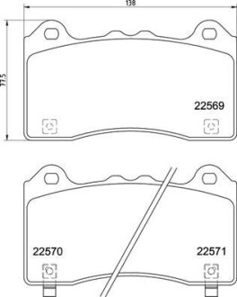 Гальмівні колодки дискові brembo p24202 (фото 1)