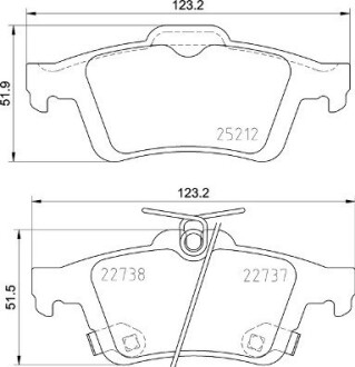 Гальмівні колодки дискові brembo p24 216