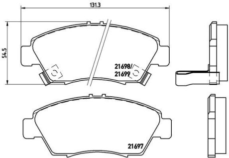 Гальмівні колодки дискові brembo p28 024