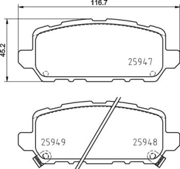 Гальмівні колодки дискові brembo p28 090