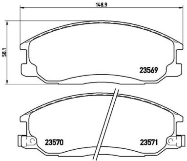 Комплект гальмівних колодок brembo p30 013