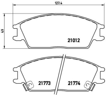 Комплект гальмівних колодок brembo p30 024