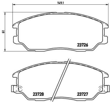 Гальмівні колодки дискові brembo p30 028