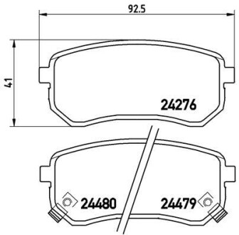 Тормозные колодки дисковые brembo p30 033