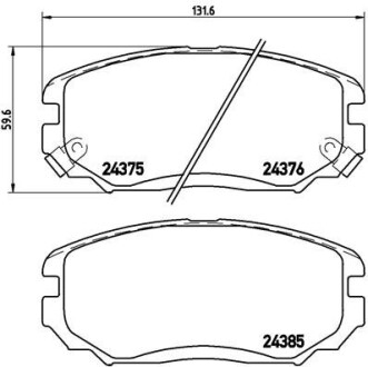 Гальмівні колодки дискові brembo p30 038