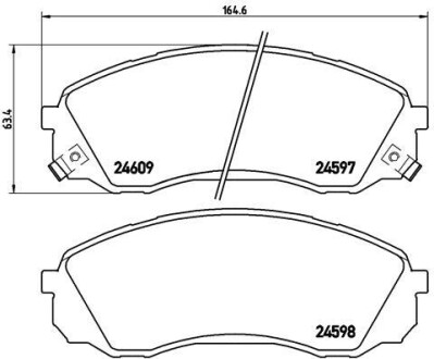 Гальмівні колодки дискові brembo p30 041