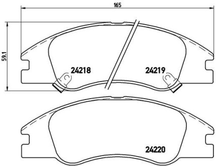 Комплект гальмівних колодок brembo p30 042