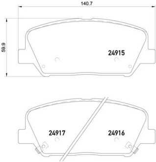 Комплект гальмівних колодок brembo p30 065