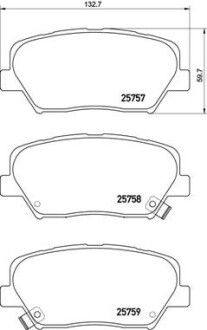 Гальмівні колодки дискові brembo p30 070