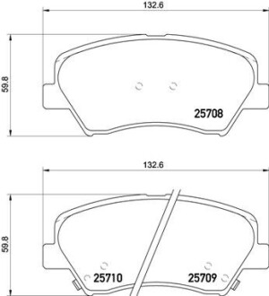 Комплект гальмівних колодок brembo p30 073