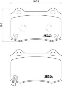 Гальмівні колодки дискові brembo p30 074