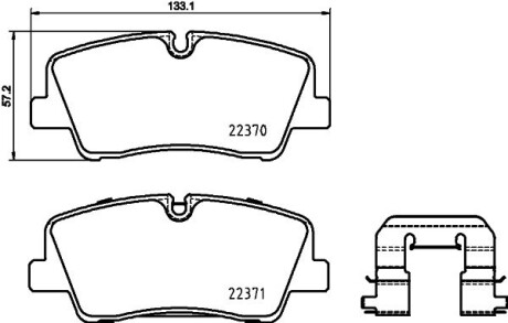 Гальмівні колодки дискові brembo p30 085