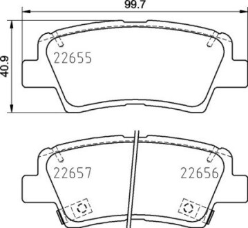 Гальмівні колодки дискові brembo p30103 (фото 1)