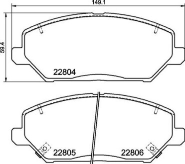 Гальмівні колодки дискові brembo p30 110