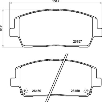 Комплект гальмівних колодок brembo p30116