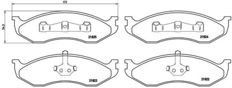 Тормозные колодки дисковые brembo p37 004